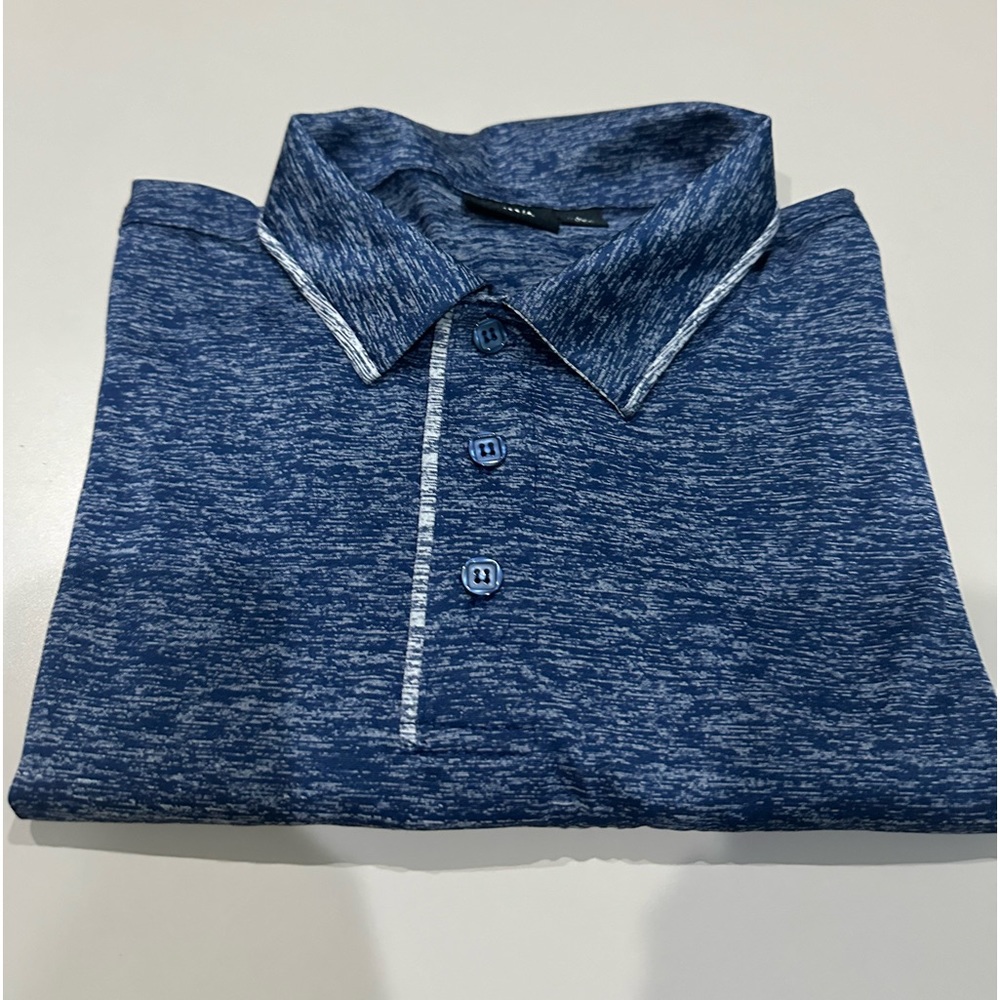 AKWA Classic Blue Polo Sport Shirt Size Large. Polyester. New without tag.